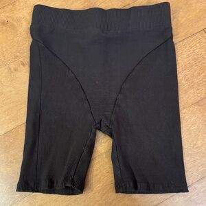 Naked Wardrobe brown ribbed biker shorts